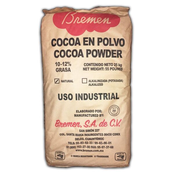 COCOA NATURAL SACO 25 KG