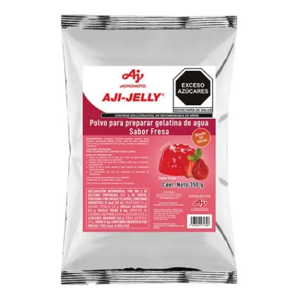GELATINA AJI-JELLY FRESA CAJ12/350GRS