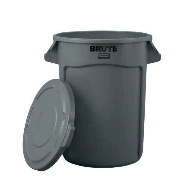 TRASH CONTAINER 32GLBRUTE GRAY POR PZA