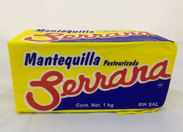MANTEQUILLA SERRANA 1KG CAJA/10 PZAS