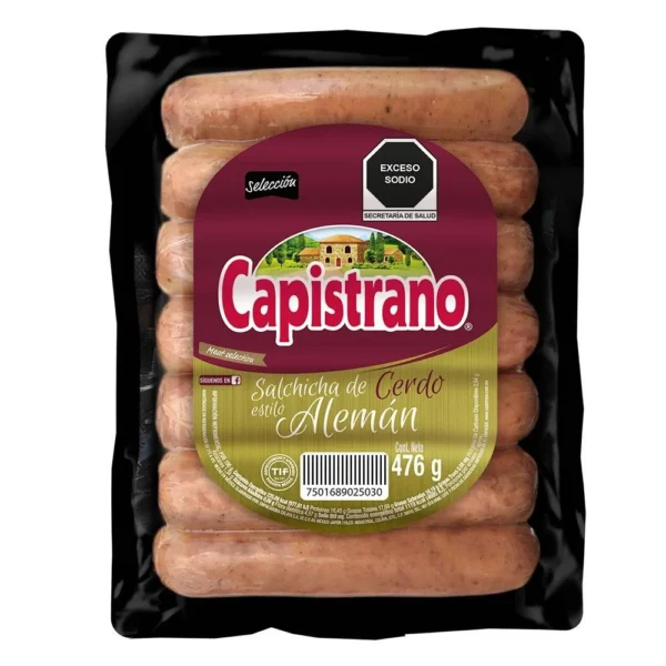 CERDO SALCHICHA TIPO ALEMANA KG (CAJA APROX 22 KG)